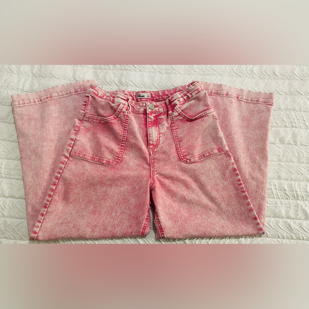 Girls Pink Straight Leg Jeans